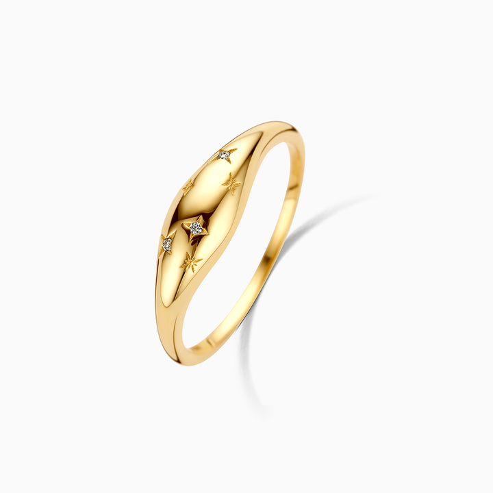Anillo de oro y diamantes Dome™ 
