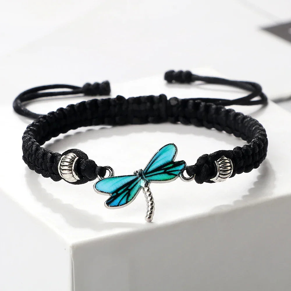 Pulsera Tejida a Mano Sueños de Libélula