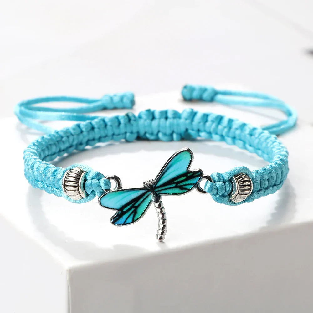 Pulsera Tejida a Mano Sueños de Libélula
