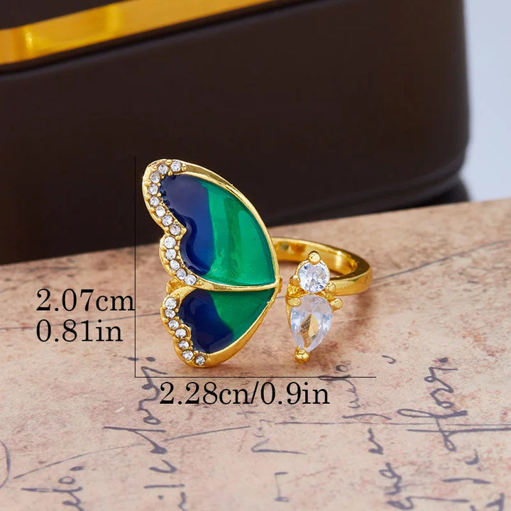 Anillo Sueños de Mariposa Azul