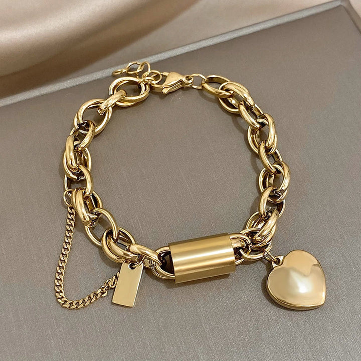 Heartened™ | Pulsera gruesa de oro