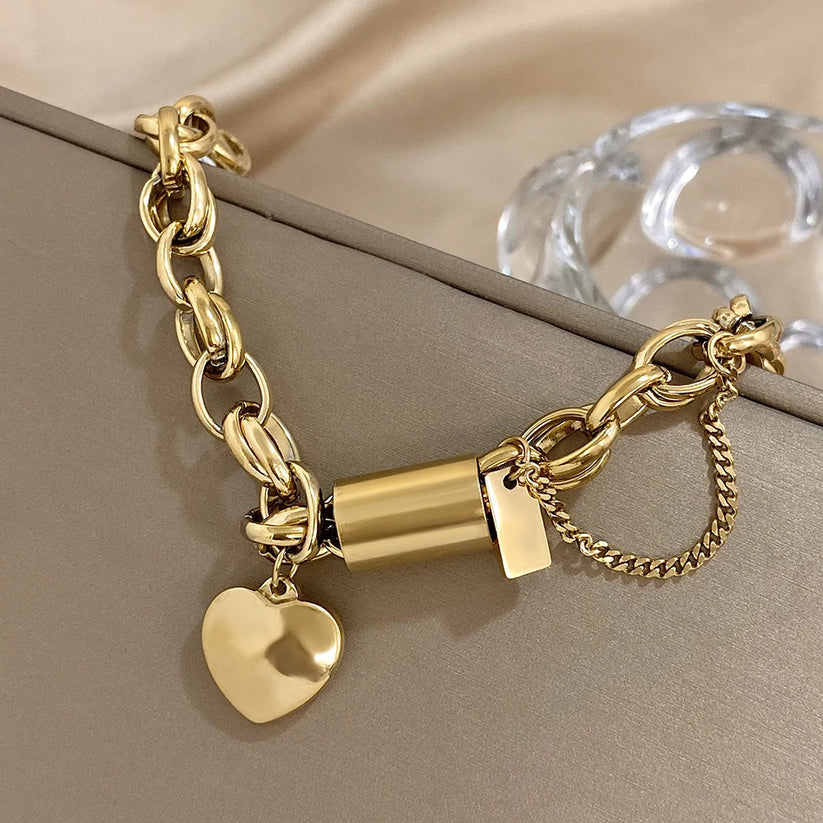 Heartened™ | Pulsera gruesa de oro