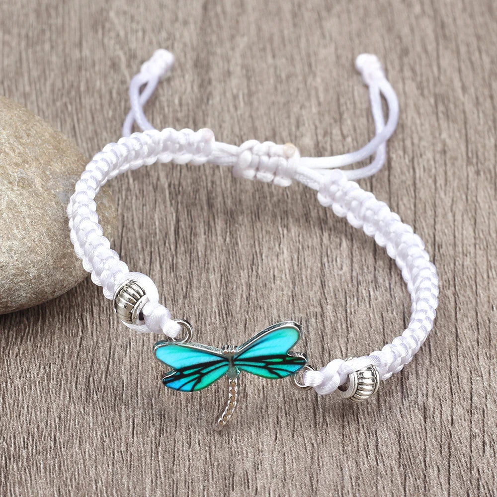 Pulsera Tejida a Mano Sueños de Libélula