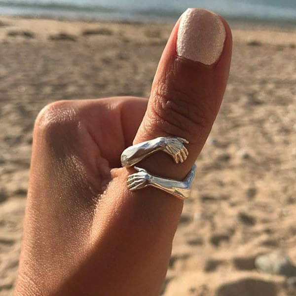 Cuddle™ | Anillo de plata ajustable para mujer 